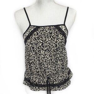 Xhilration Crop Top  Spaghetti Strap Crochet Lace Black White Women's Plus  XXL